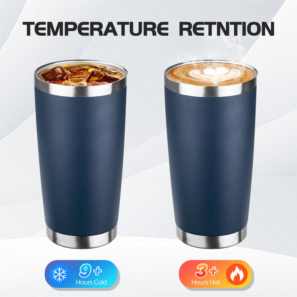 20oz Stainless Steel Travel Coffee Tumbler Navy Blue G213851