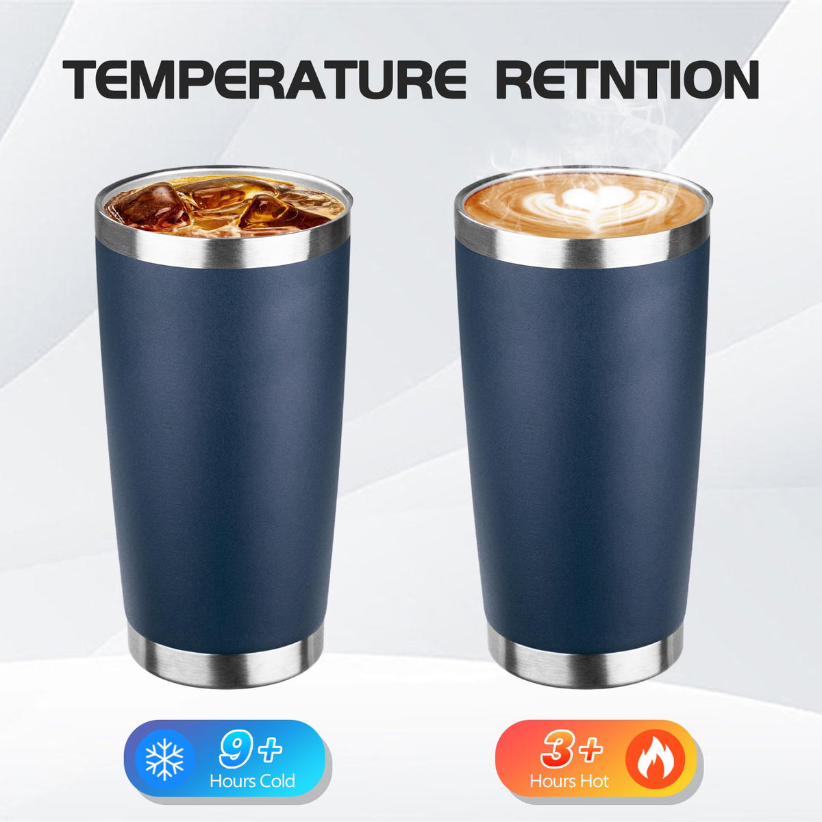 20oz Stainless Steel Travel Coffee Tumbler Navy Blue G213851