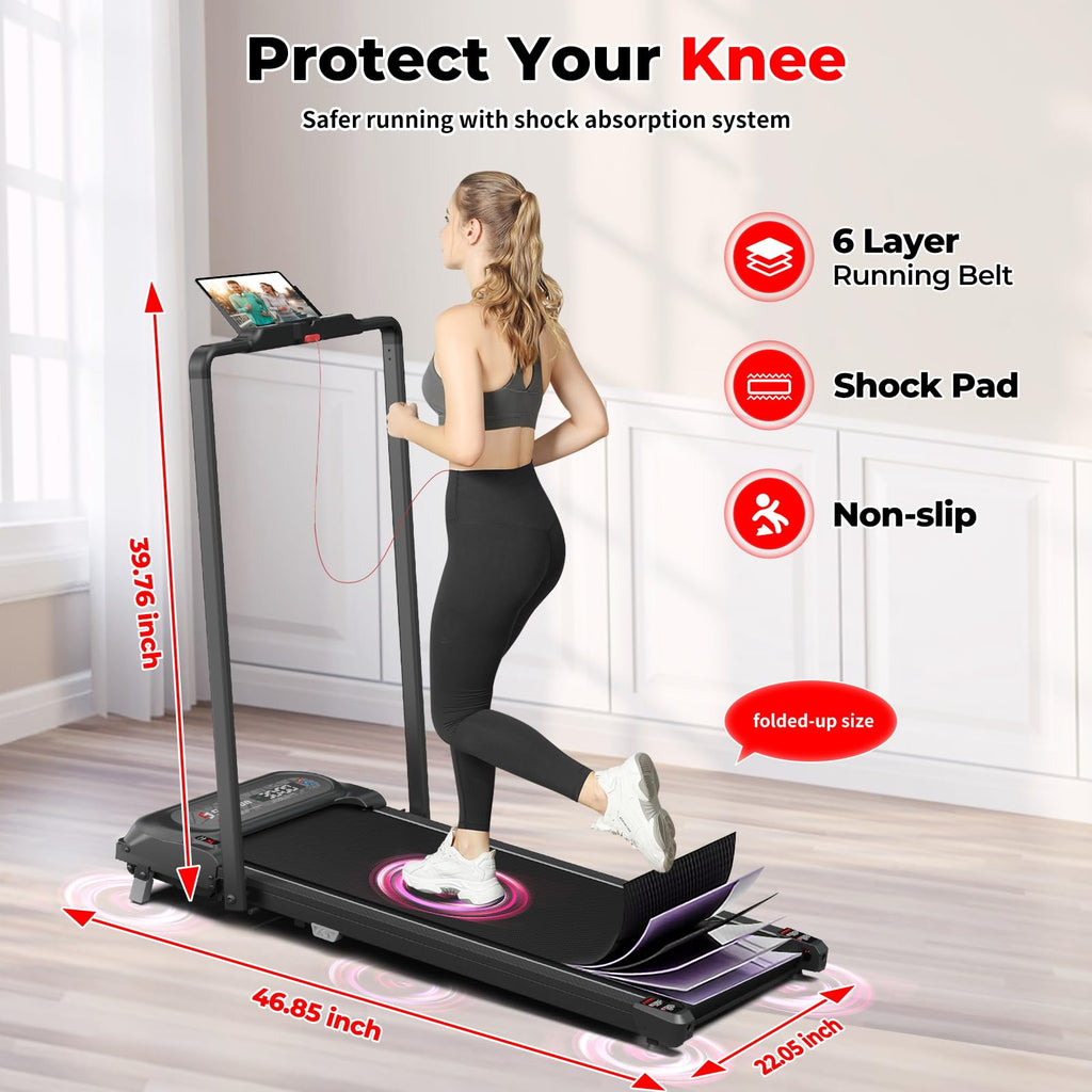 2 in 1 Folding Treadmill with Handle Bar Y71636