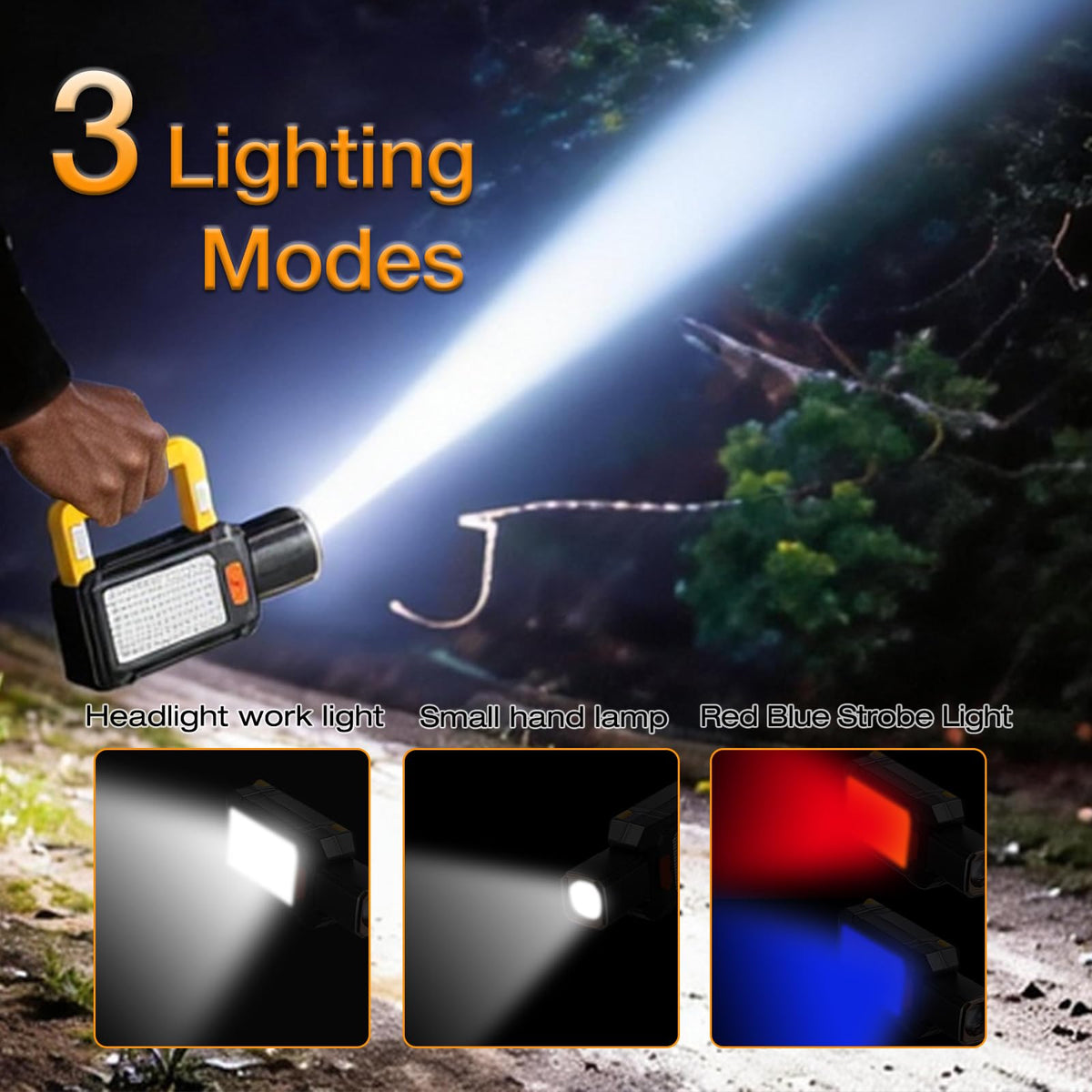LED Rechargeable Magnetic Work Light 1000 Lumens 5 Mode 1 Pack B717