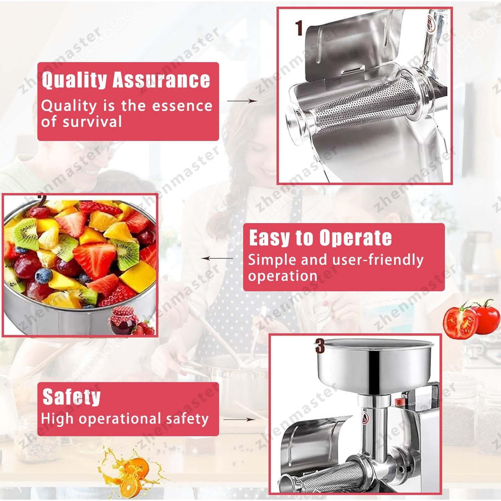 450W Stainless Steel Electric Tomato Strainer and Sauce Maker L802