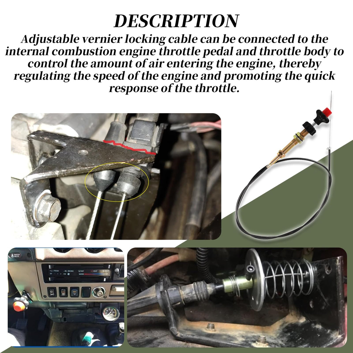 10FT Adjustable Locking Control Cable Z40680