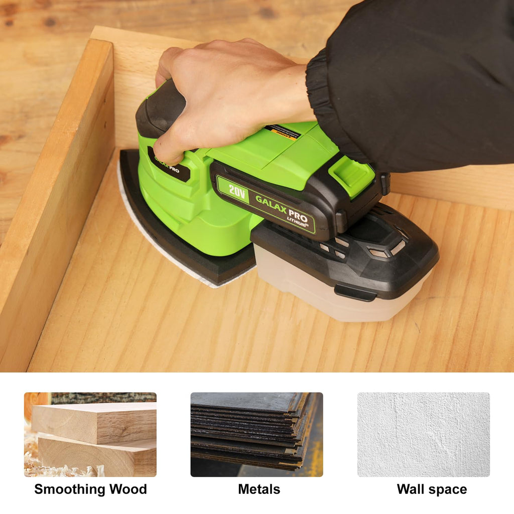 Cordless Detail Sander 2.0Ah Battery, 20 Pcs Sandpapers L905