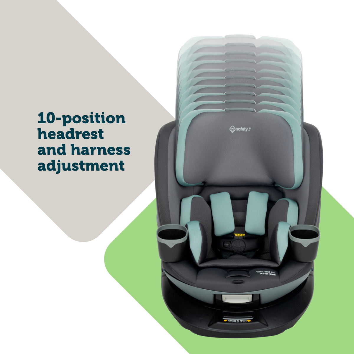 360 Rotating Convertible Car Seat, 5-100 lbs C223