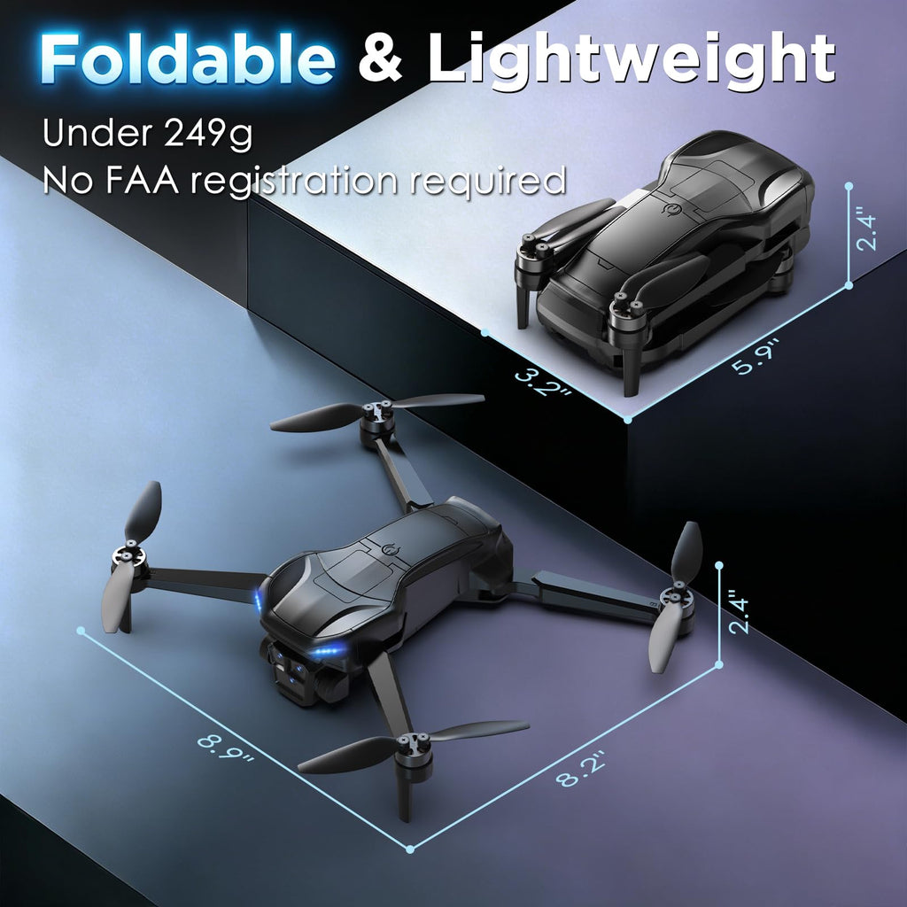 4K Camera GPS Foldable Drone with 4.5” HD Screen Controller J2831