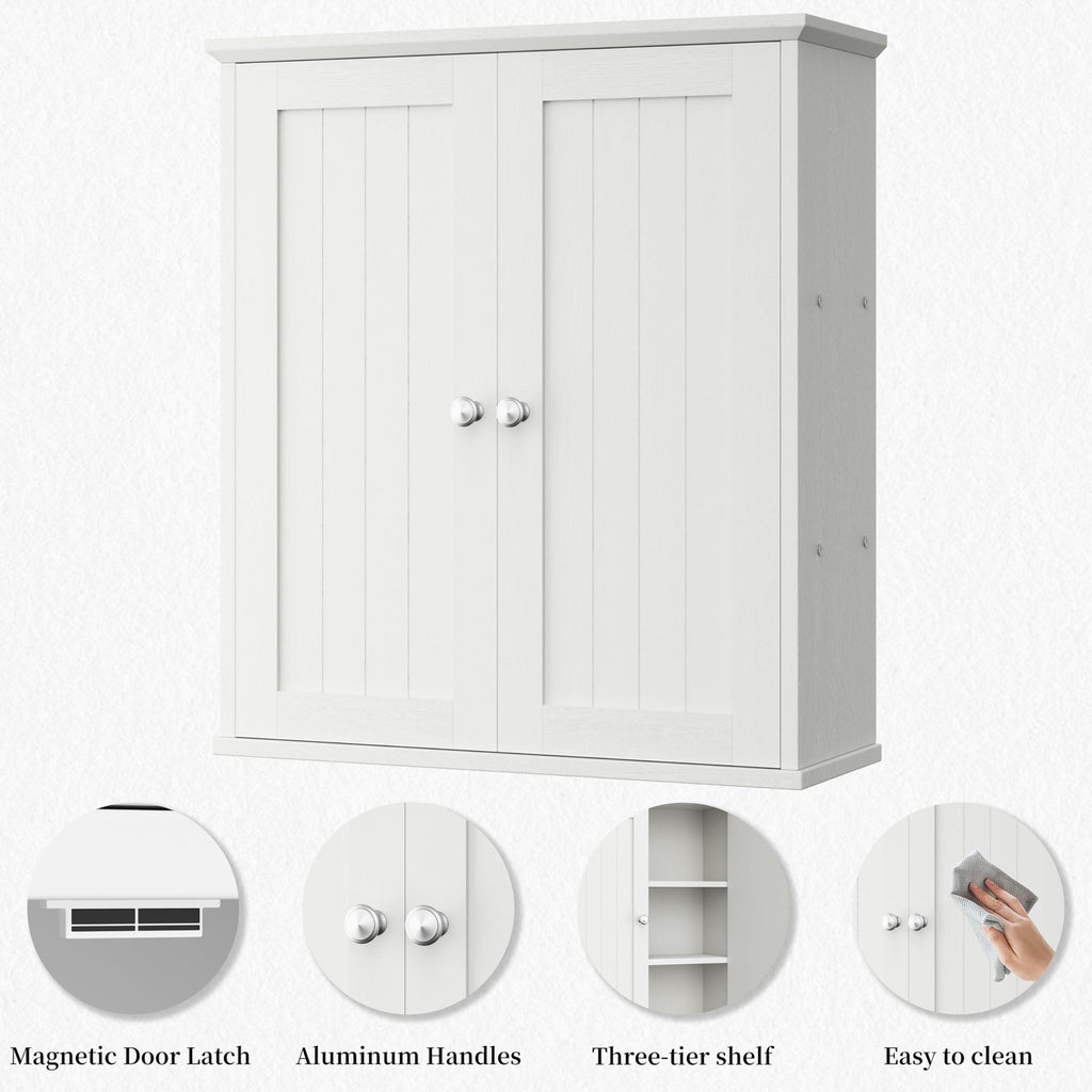 White Bathroom Wall Medicine Cabinet G58821