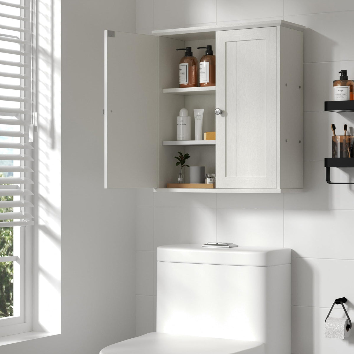 White Bathroom Wall Medicine Cabinet G58821