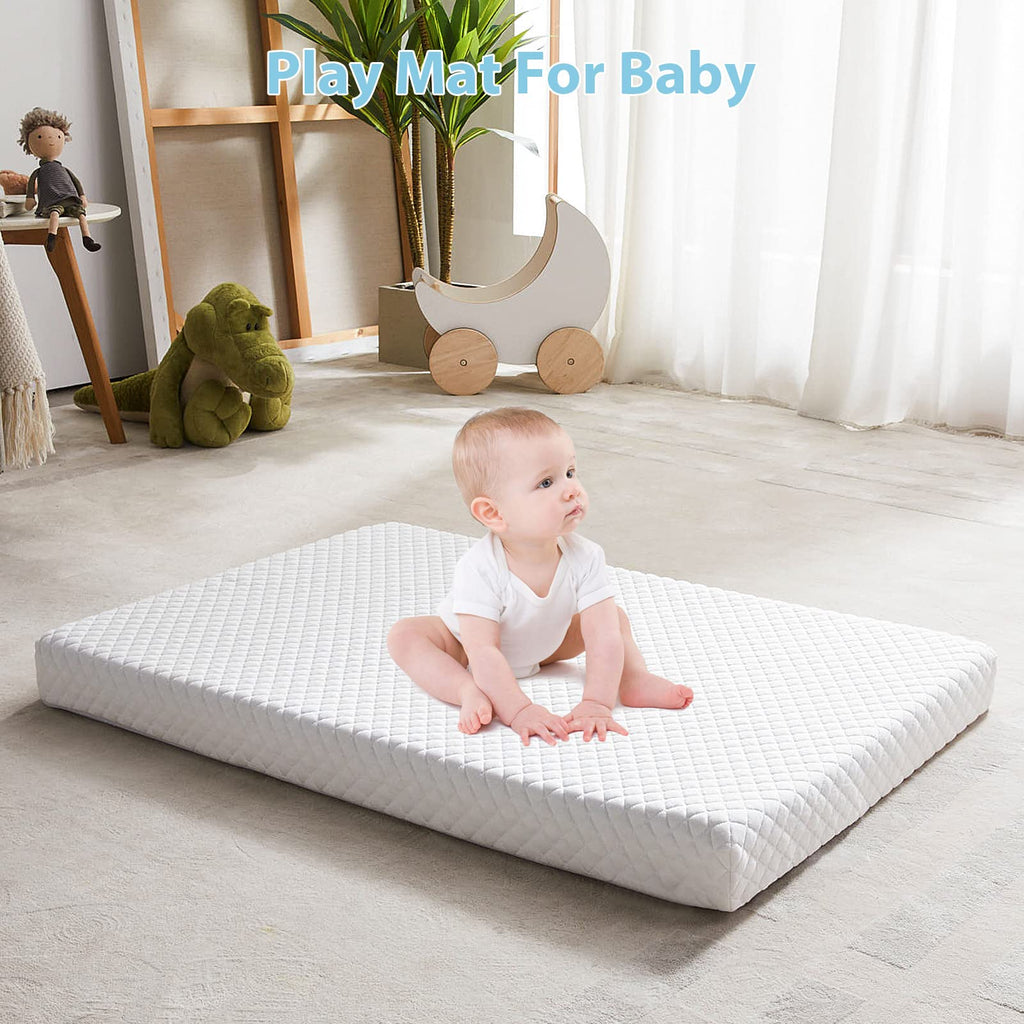 3" Waterproof Memory Foam Pack and Play Mattress White B2667