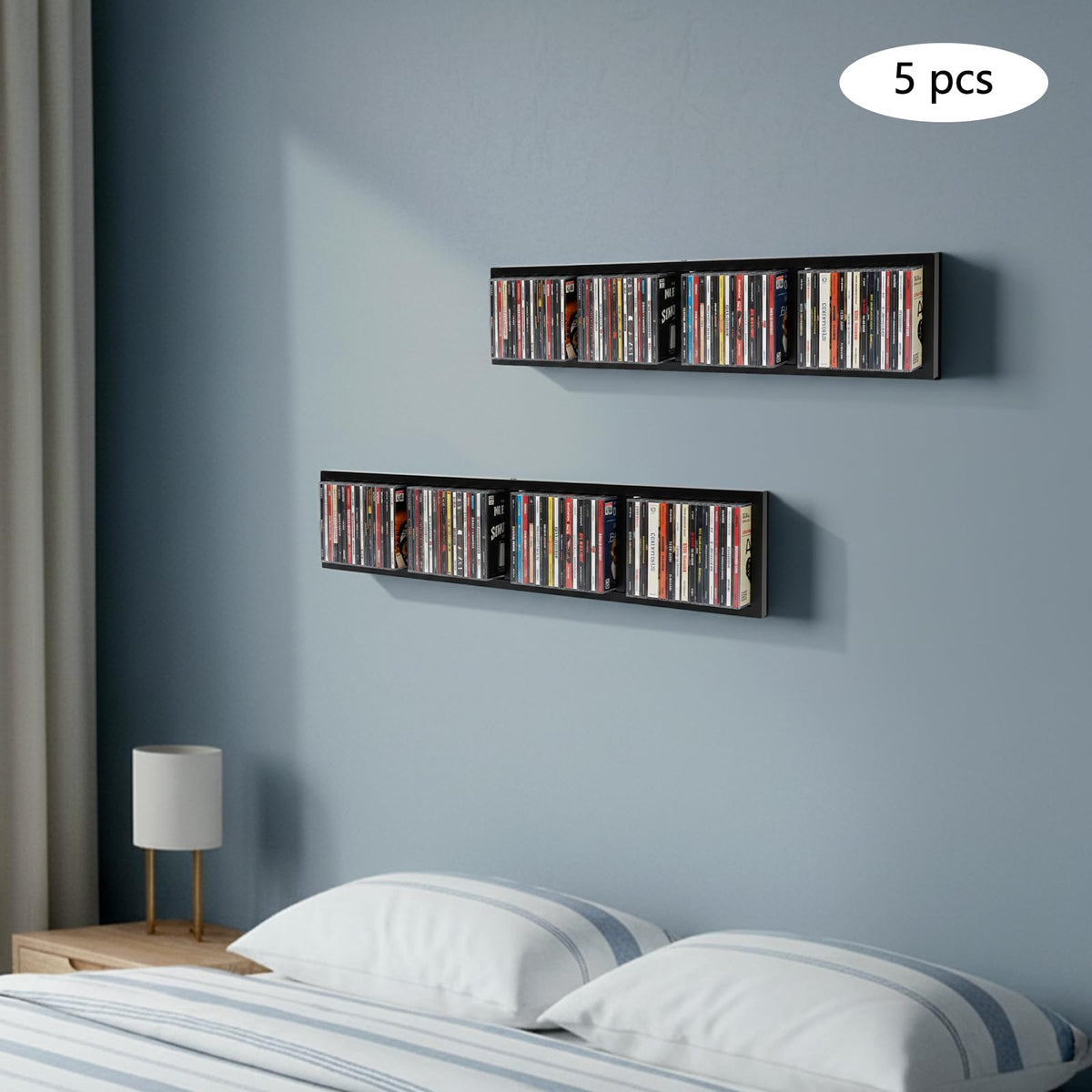 34 Inch Wall Mount Media Storage Rack Z330101