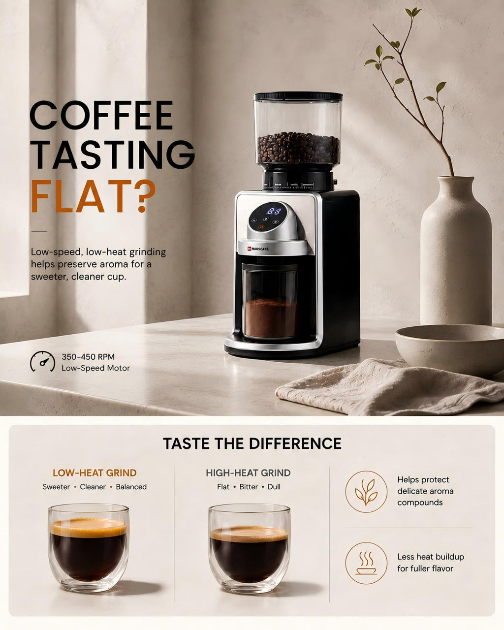 Electric Burr Coffee Grinder with 51 Grind Settings W64257