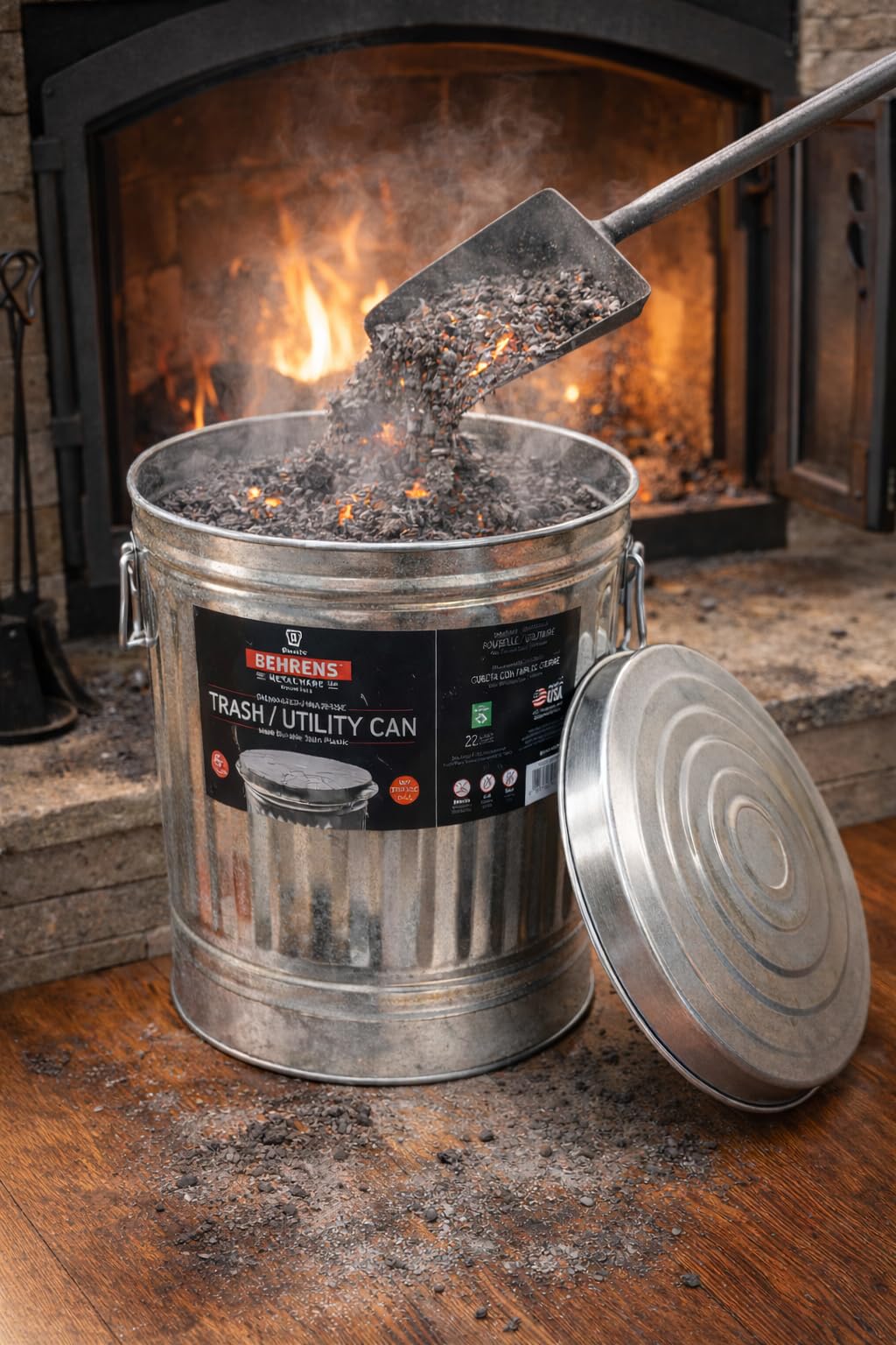 6 Gallon Galvanized Trash Can N186182