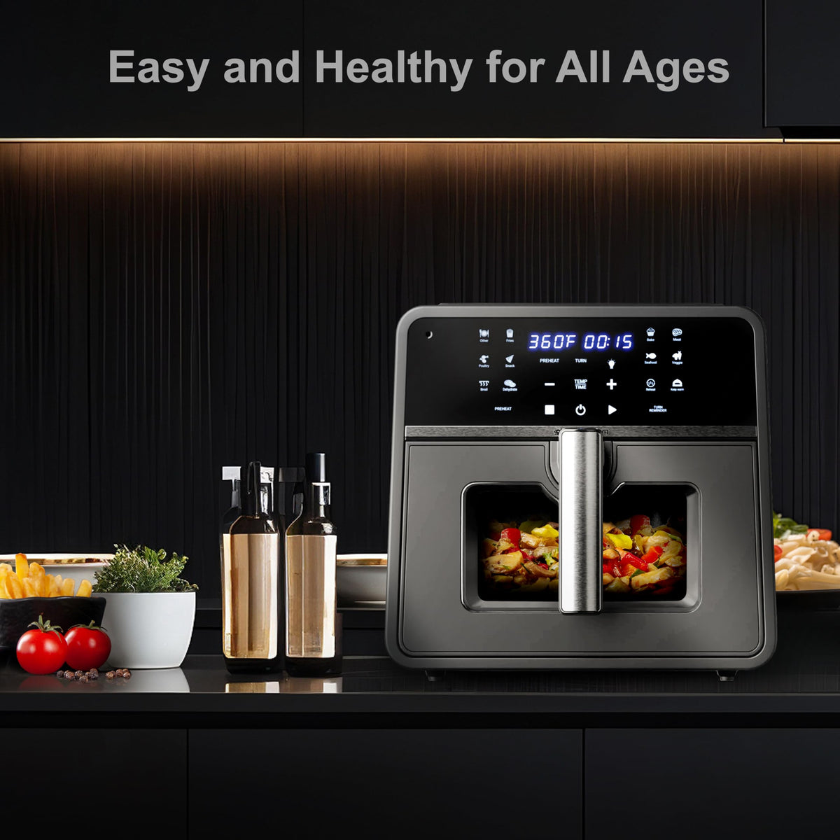 6-in-1 10QT Nonstick Air Fryer 1700W O33333