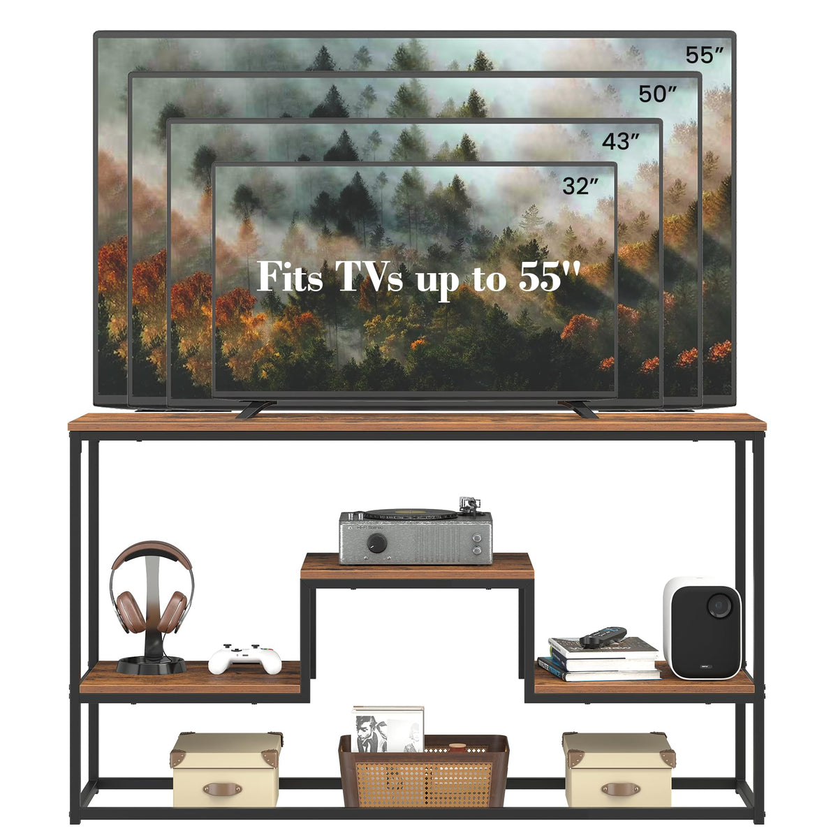 30" Tall Brown TV Stand W8127