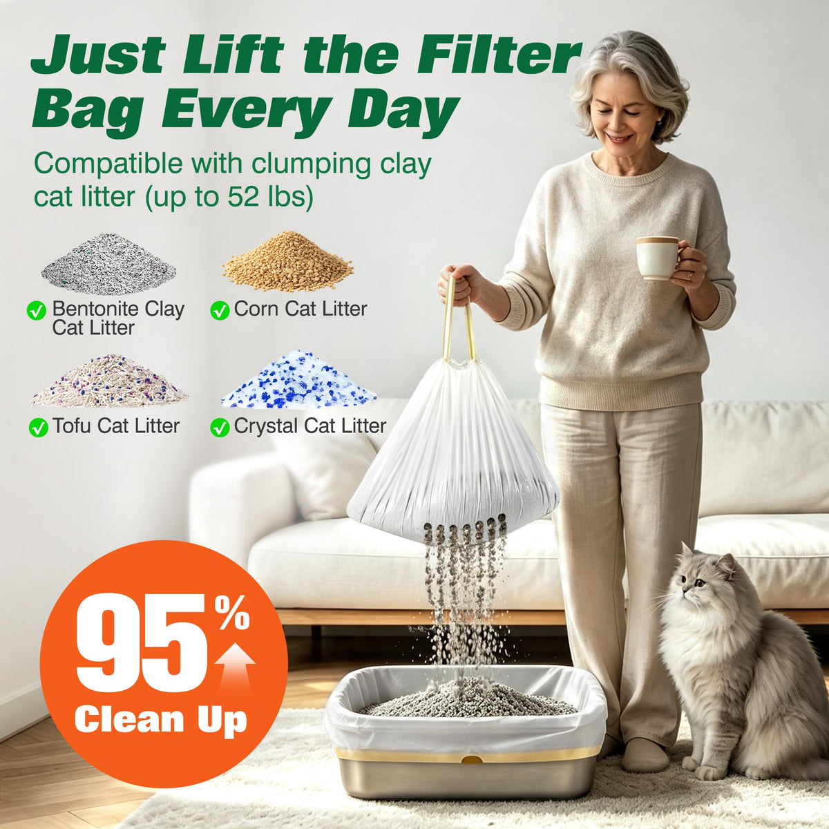 Sifting Litter Box Liners 14 Count X365
