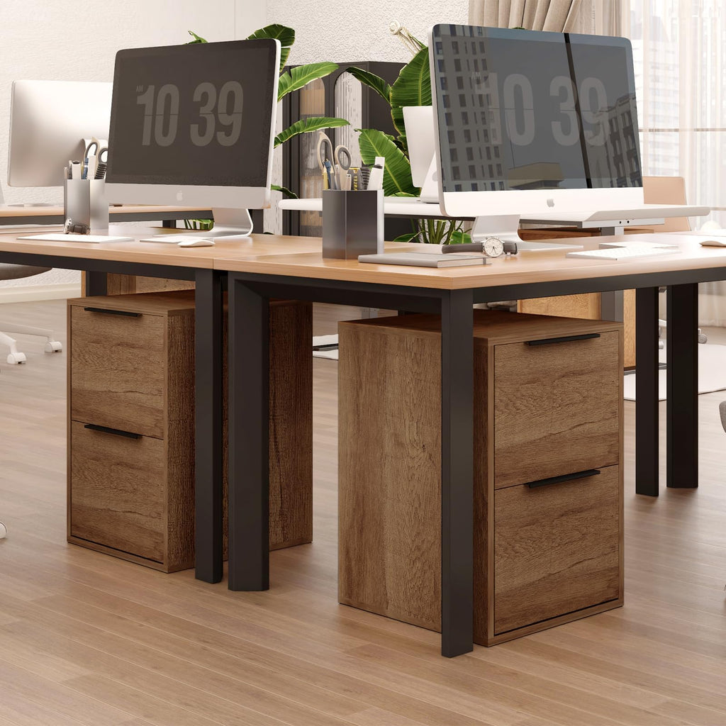2 Drawer Wood File Cabinet with Hanging Bars K43788