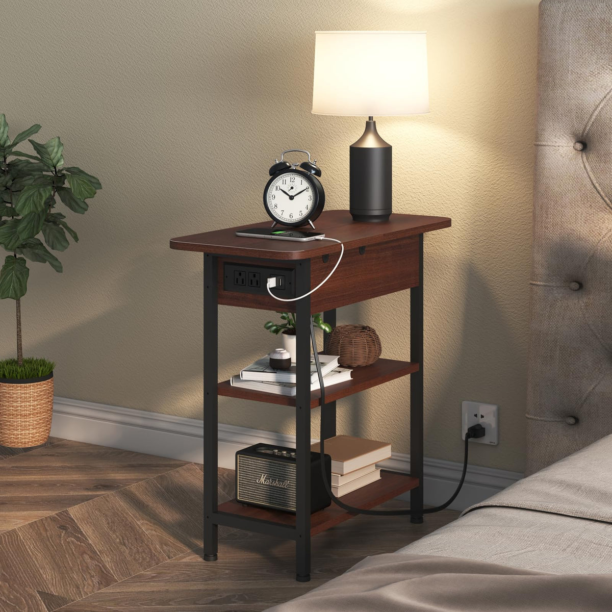Narrow Side Table with Storage Z7833