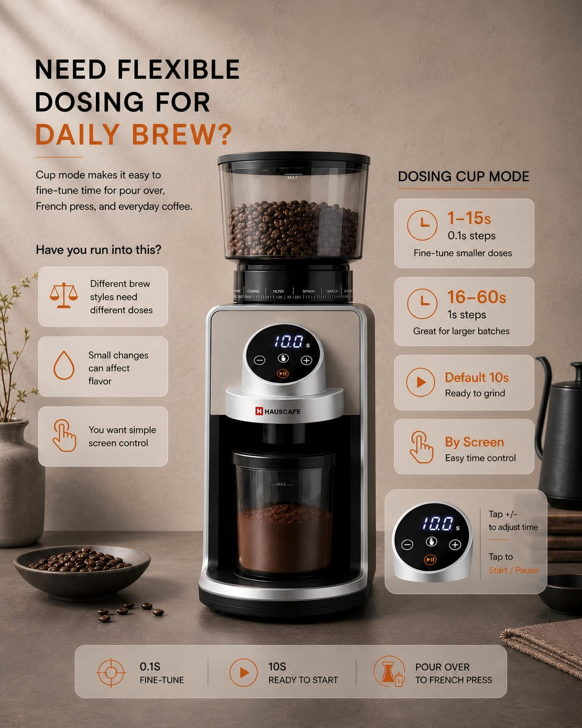 Electric Burr Coffee Grinder with 51 Grind Settings W64257