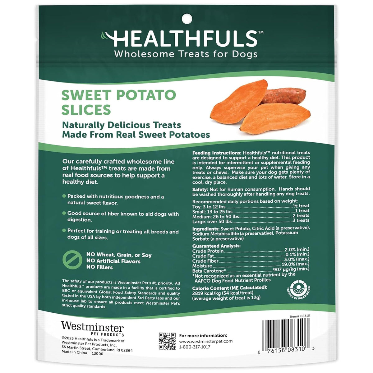 Dried Sweet Potato Slices Dog Treats 16 oz I851983