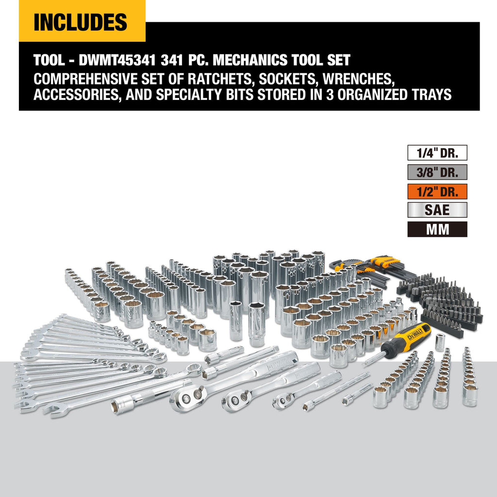 Mechanics Tool Set 341 Piece X5037