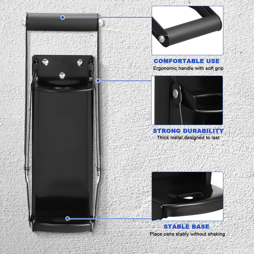Black Wall Mounted Can Crusher with Bottle Opener T48000