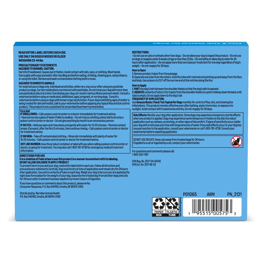 Flea and Tick Topical Treatment for Medium Dogs 3 Count V550