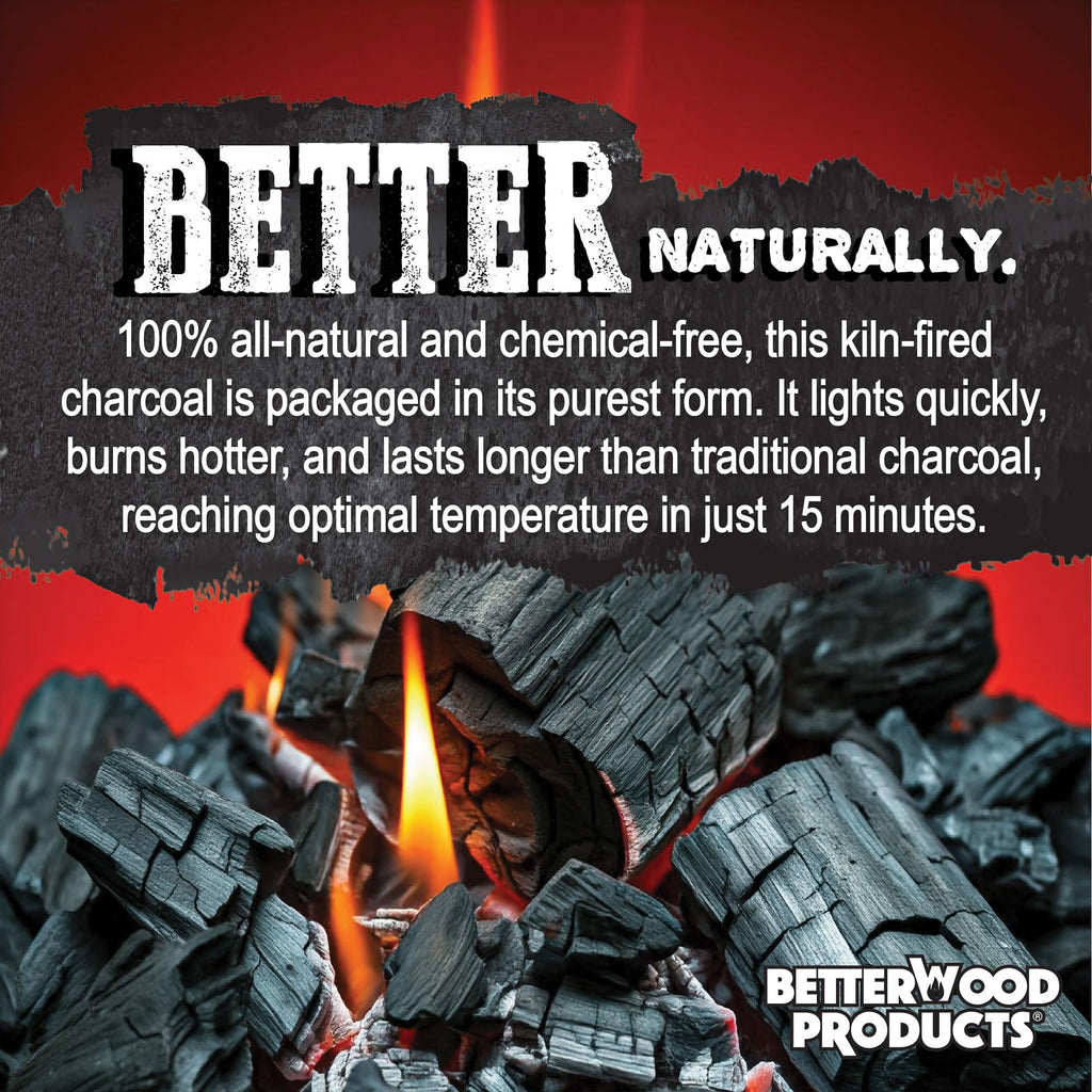 100% All Natural Hardwood Lump Charcoal 17.6 Pounds Y67273