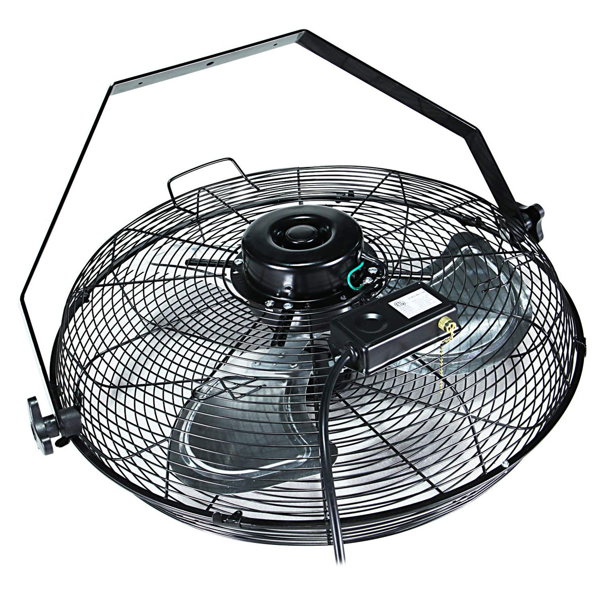 20 Inch High Velocity 3 Speed Black Wall-Mount Fan Z68318