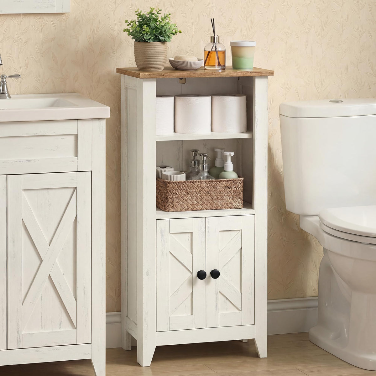 Farmhouse Storage Cabinet with 2 Barn Doors K542102