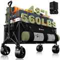 48'' Extra Large Collapsible Wagon with Big Wheels, 300L Black A753183