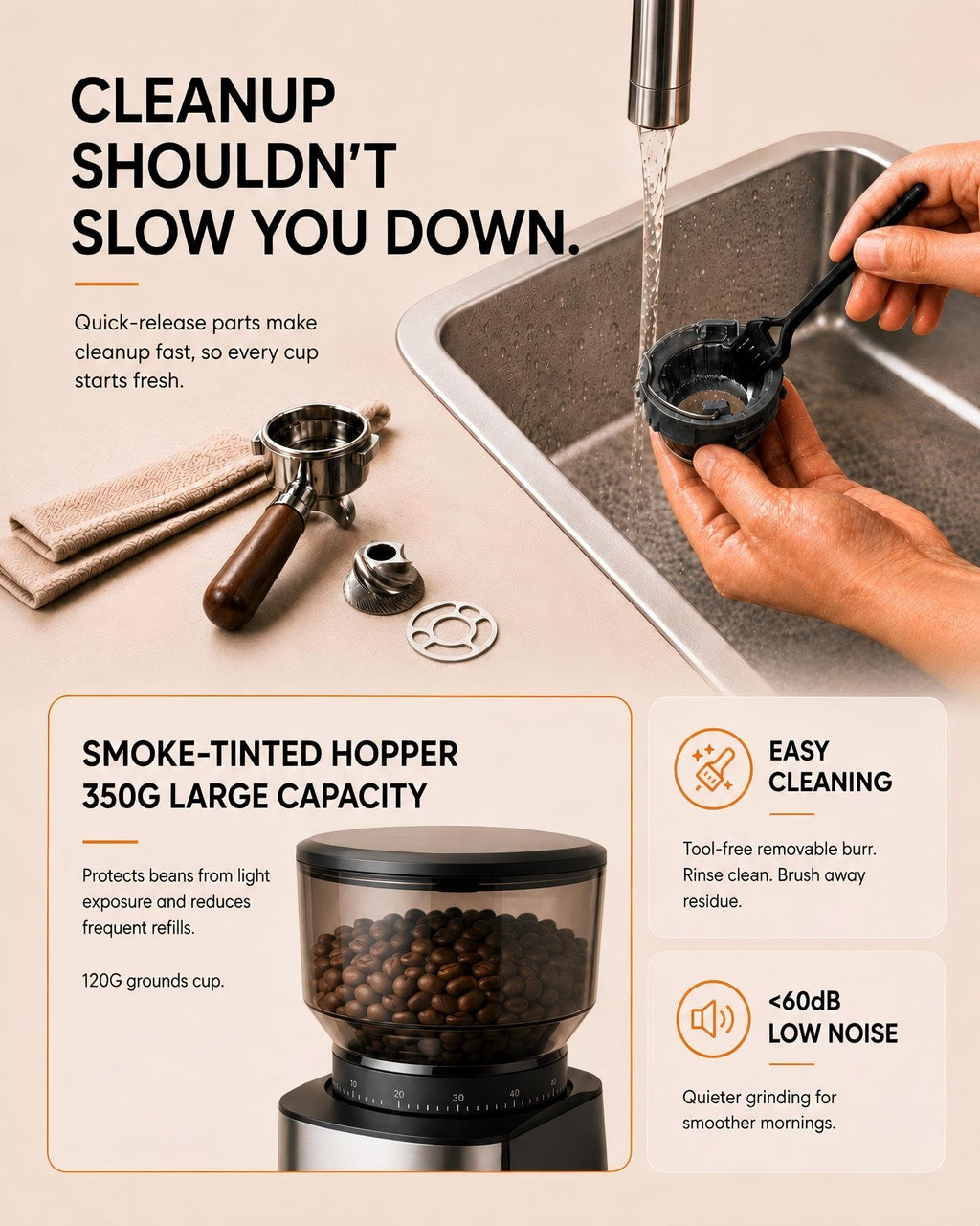 Electric Burr Coffee Grinder with 51 Grind Settings W64257