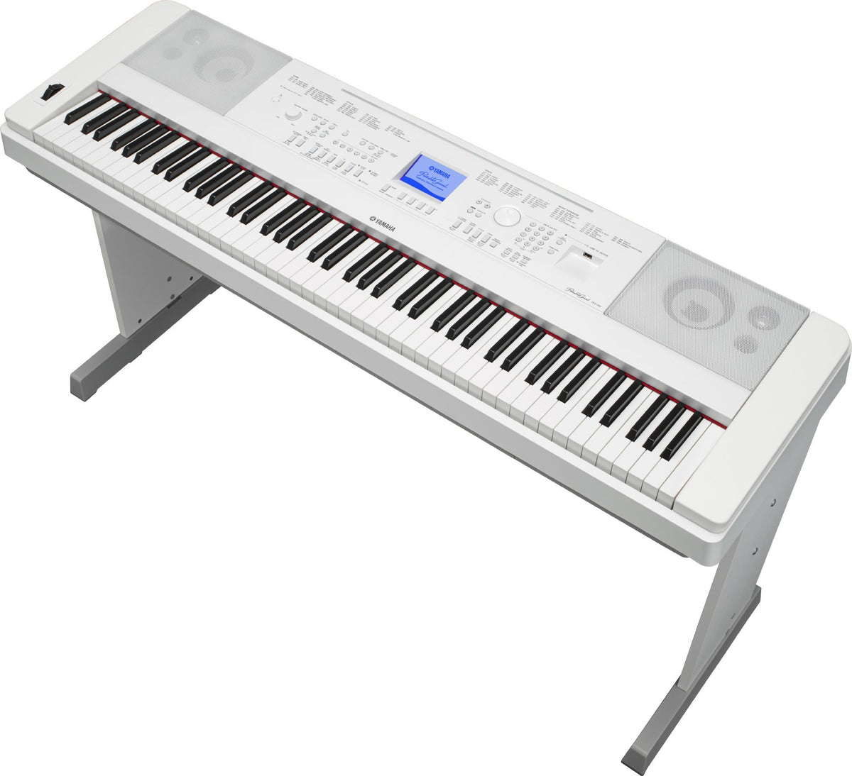 88-Key Weighted White Digital Piano with Furniture Stand J697868