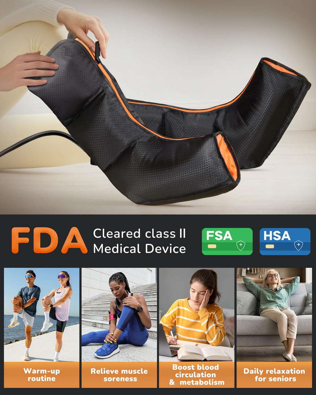 Air Compression Leg Massager with Heat I9070