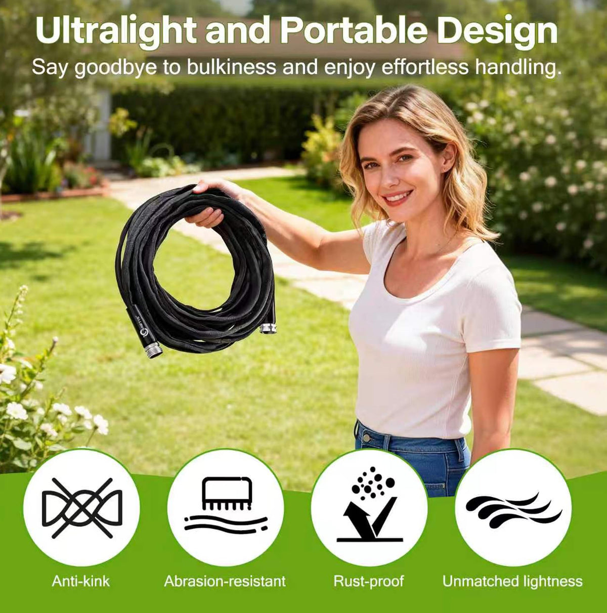100 ft x 5/8 in Black All-Weather Garden Hose M564