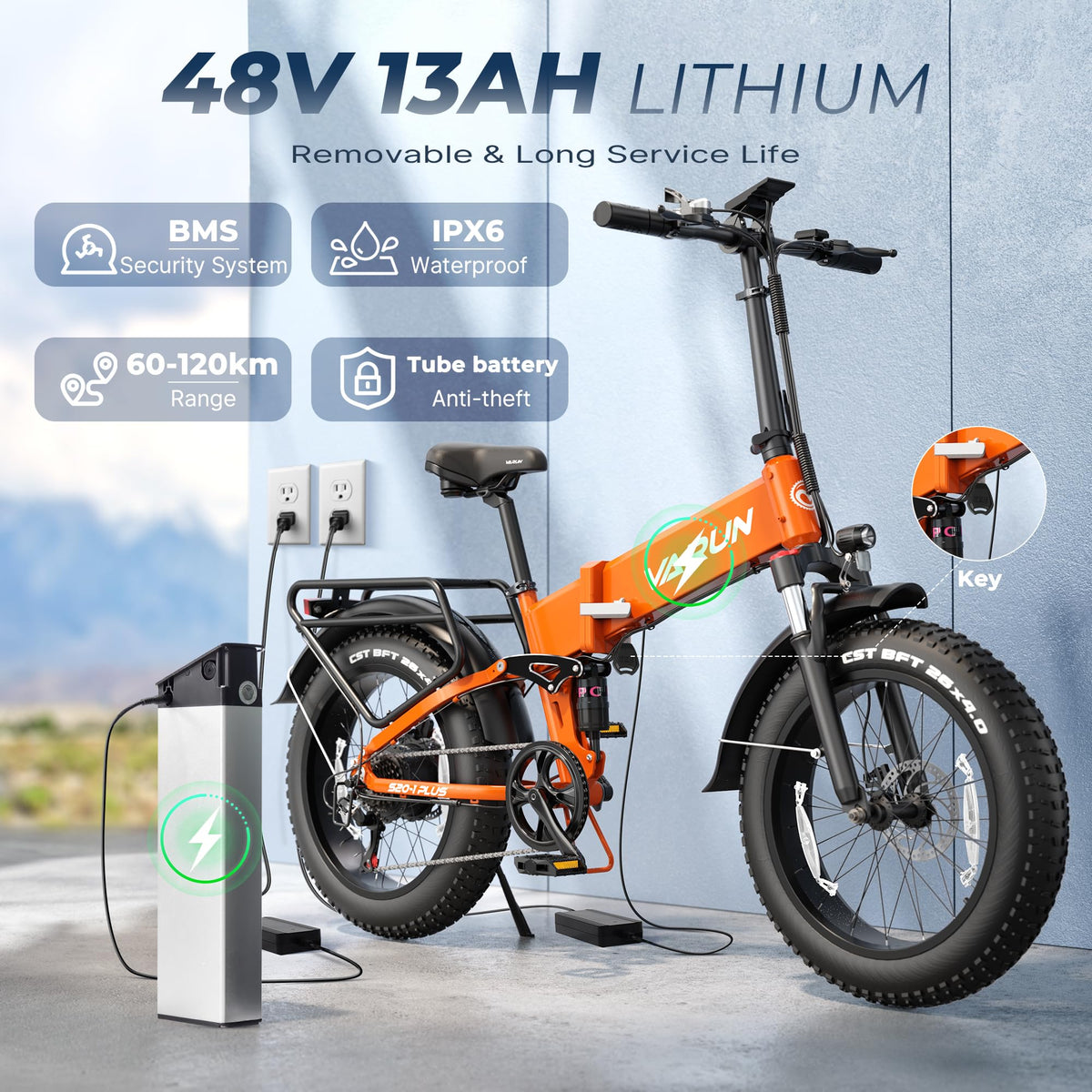 1000W Peak 25MPH Dual Suspension Aluminum Electric Bike E101639