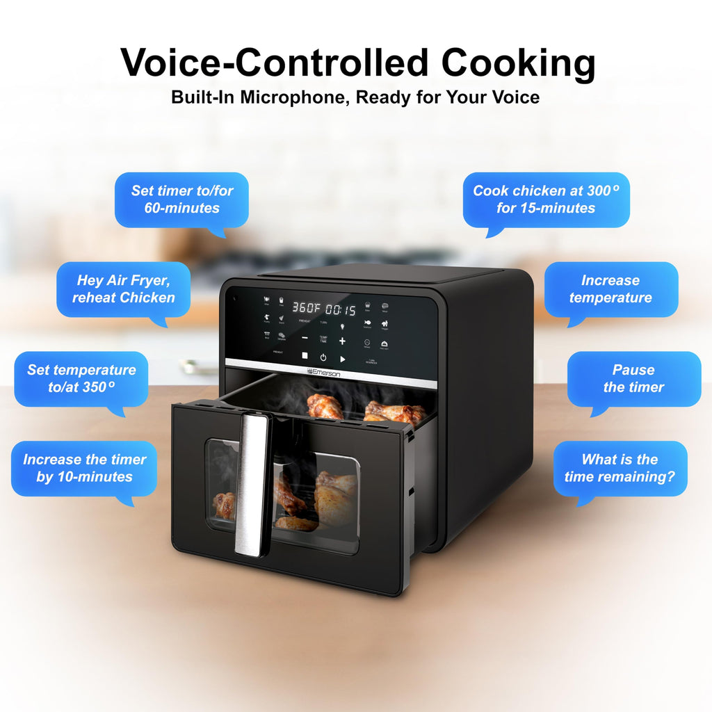 6-in-1 10QT Nonstick Air Fryer 1700W O33333