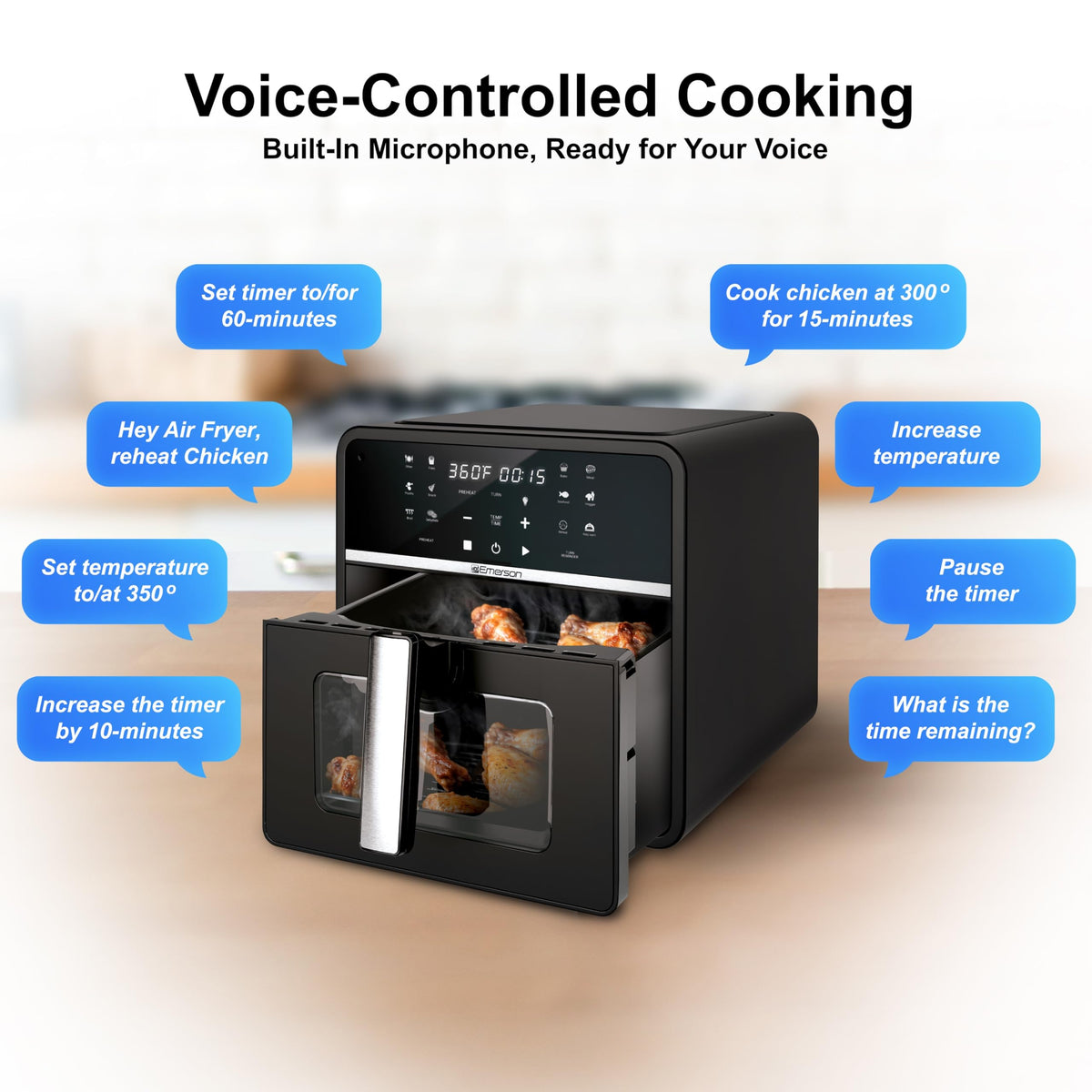 6-in-1 10QT Nonstick Air Fryer 1700W O33333