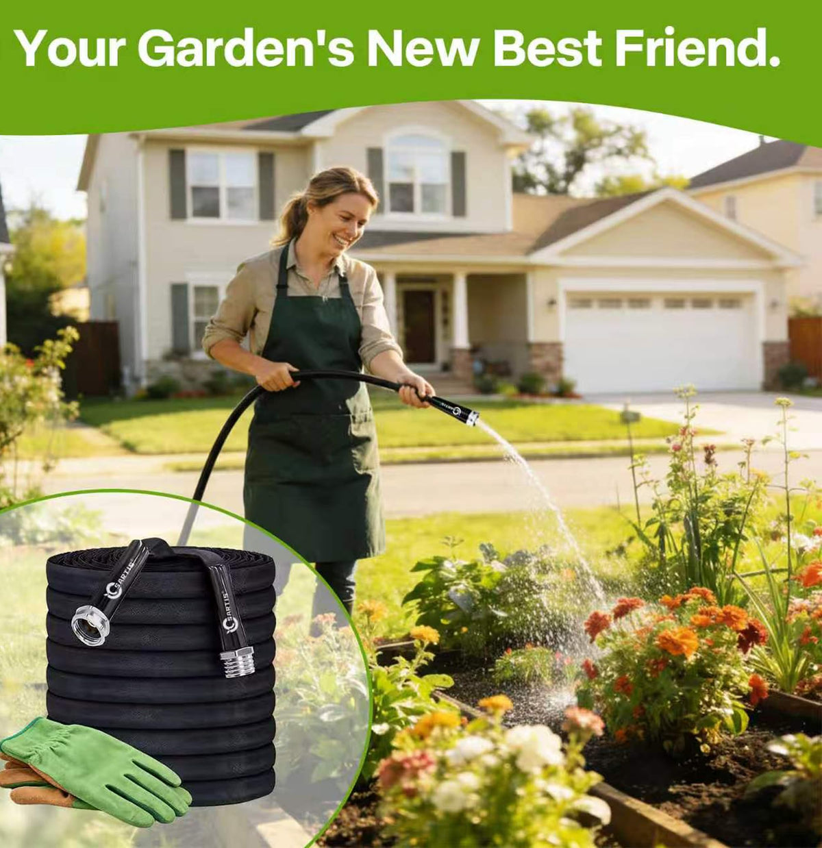 100 ft x 5/8 in Black All-Weather Garden Hose M564