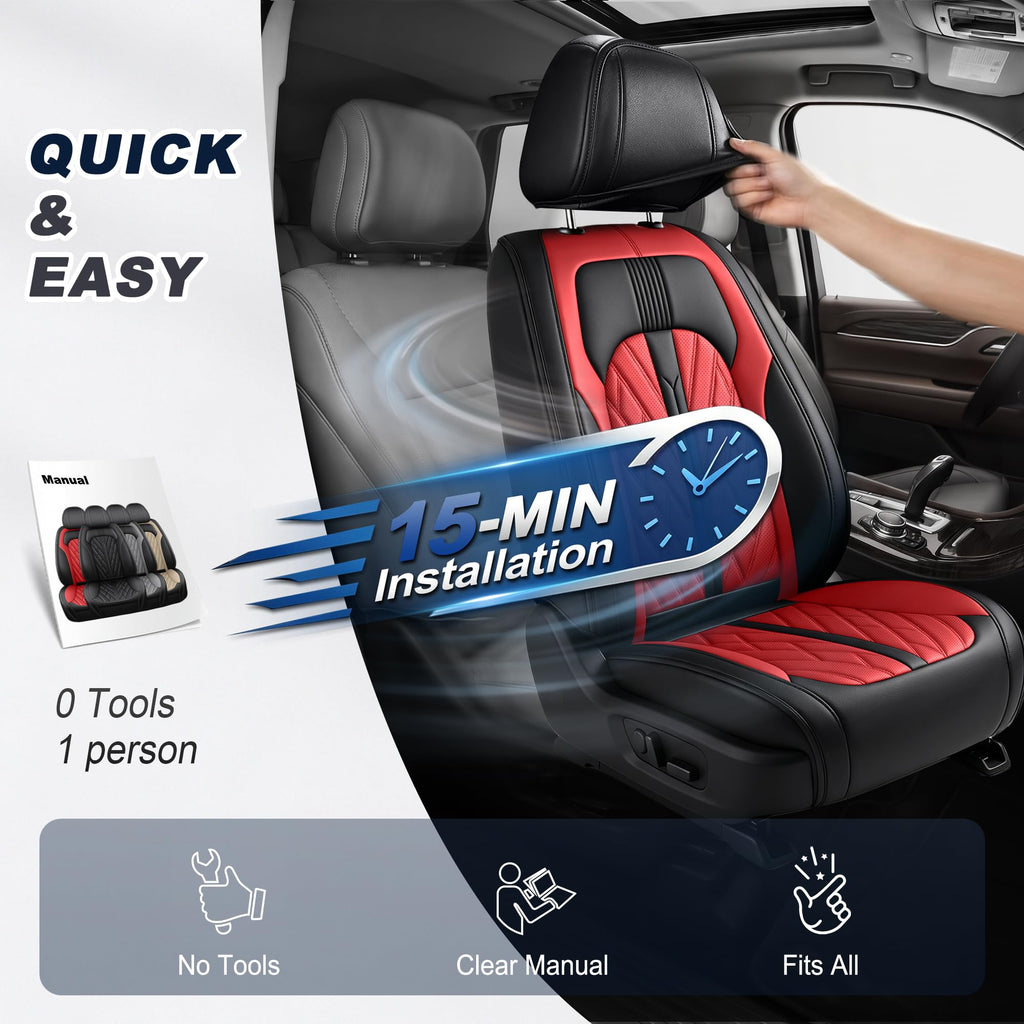 Leather Full Set 5 Seats Seat Covers X531