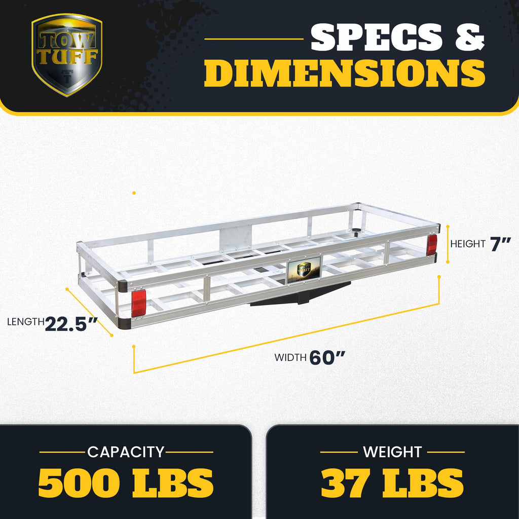 60 in Aluminum Hitch Carrier 500 lb Q47507