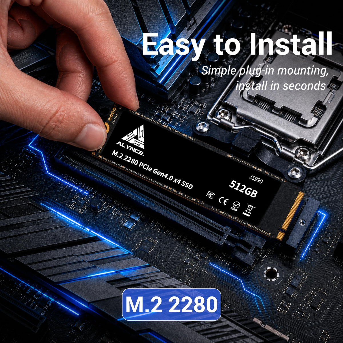 512GB PCIe Gen4 x4 NVMe M.2 2280 SSD J4536