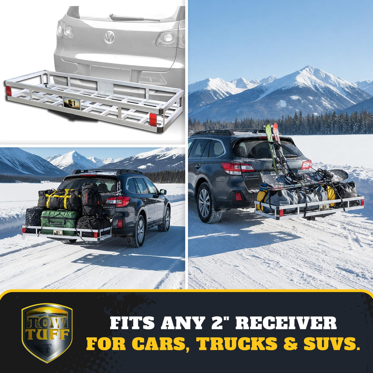 60 in Aluminum Hitch Carrier 500 lb Q47507