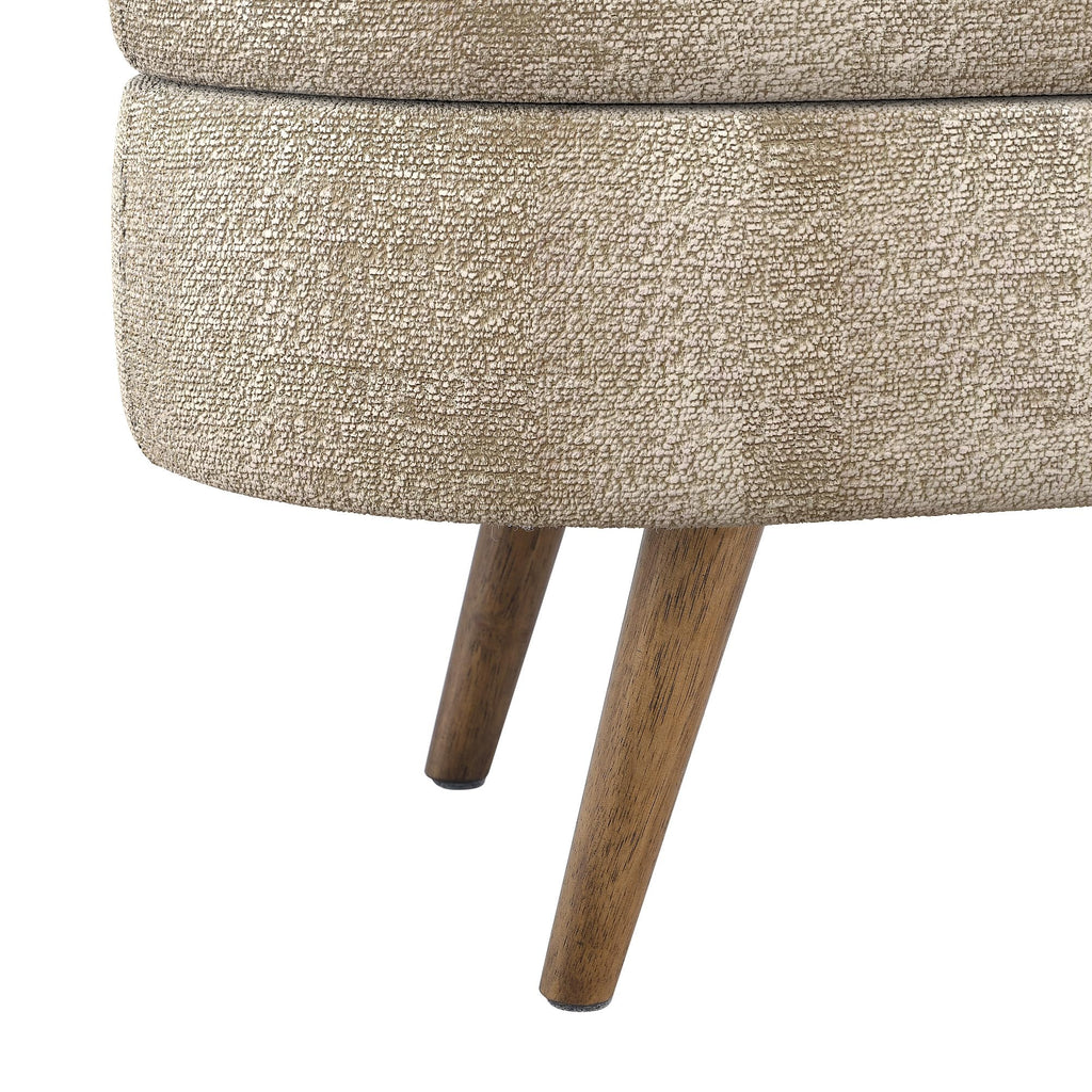 Oval Storage Bench with Rubber Wood Legs D82116