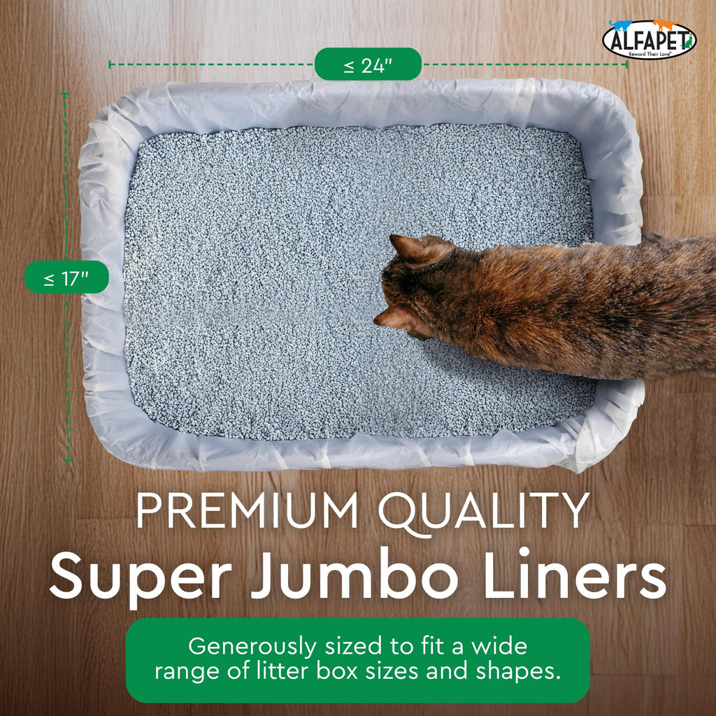 Super Jumbo 15Count Tear-Resistant Waterproof Cat Litter Box Liners C892336