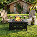 32 Inch Black Wrought Iron Wood Burning Fire Pit L5959