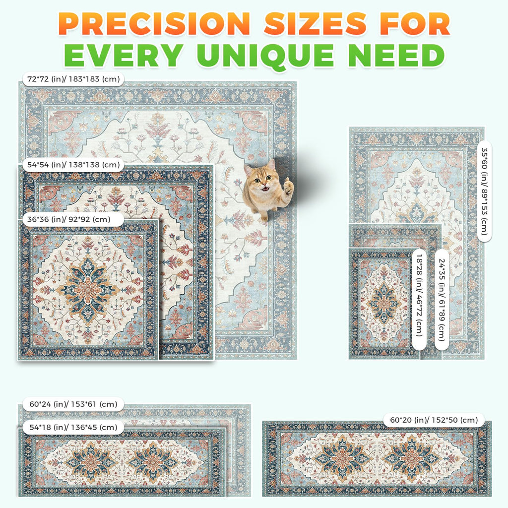 Cat Litter Mat 2 Pack, 18x28 Machine Washable Waterproof Non Slip E691