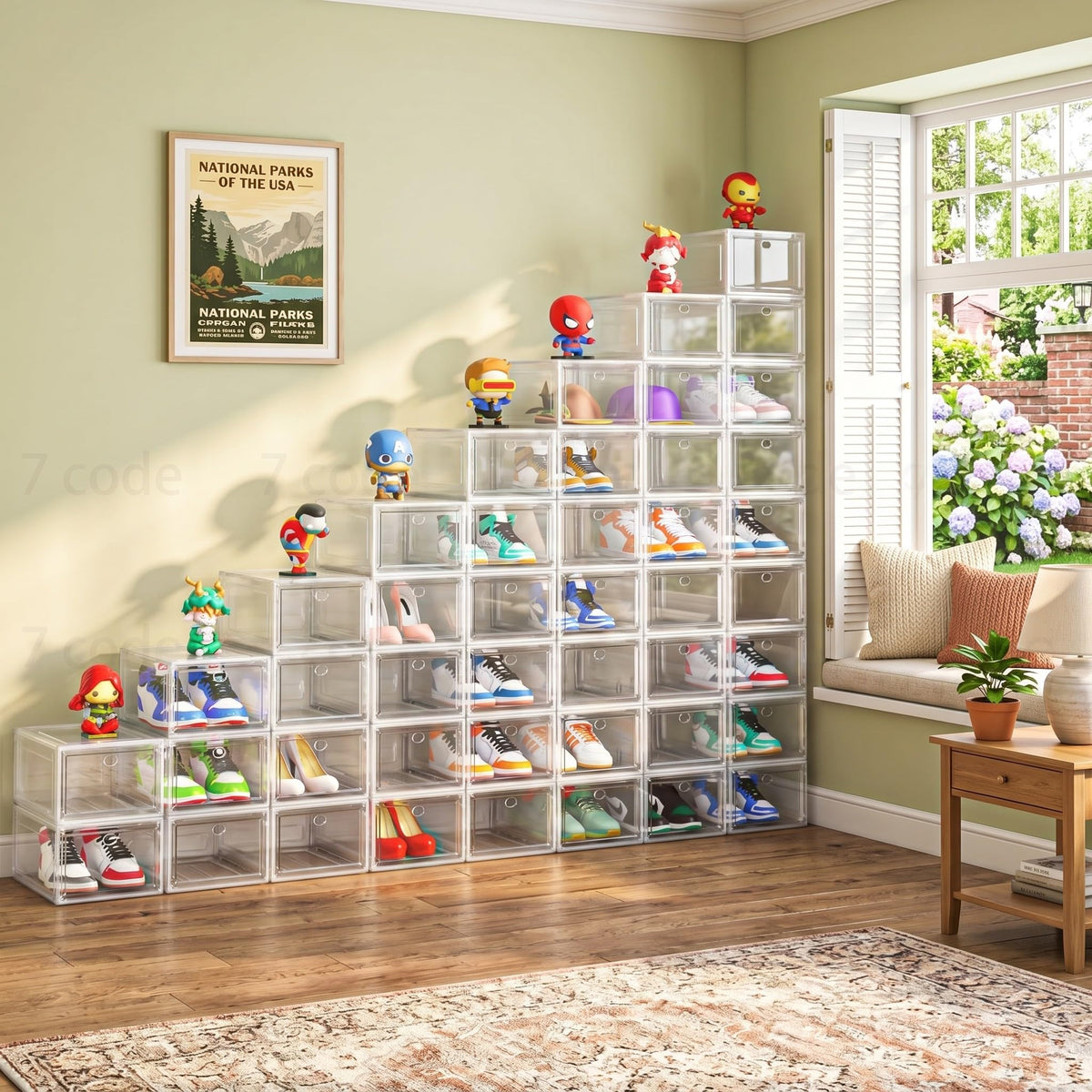 Clear Stackable Shoe Storage Box E4360