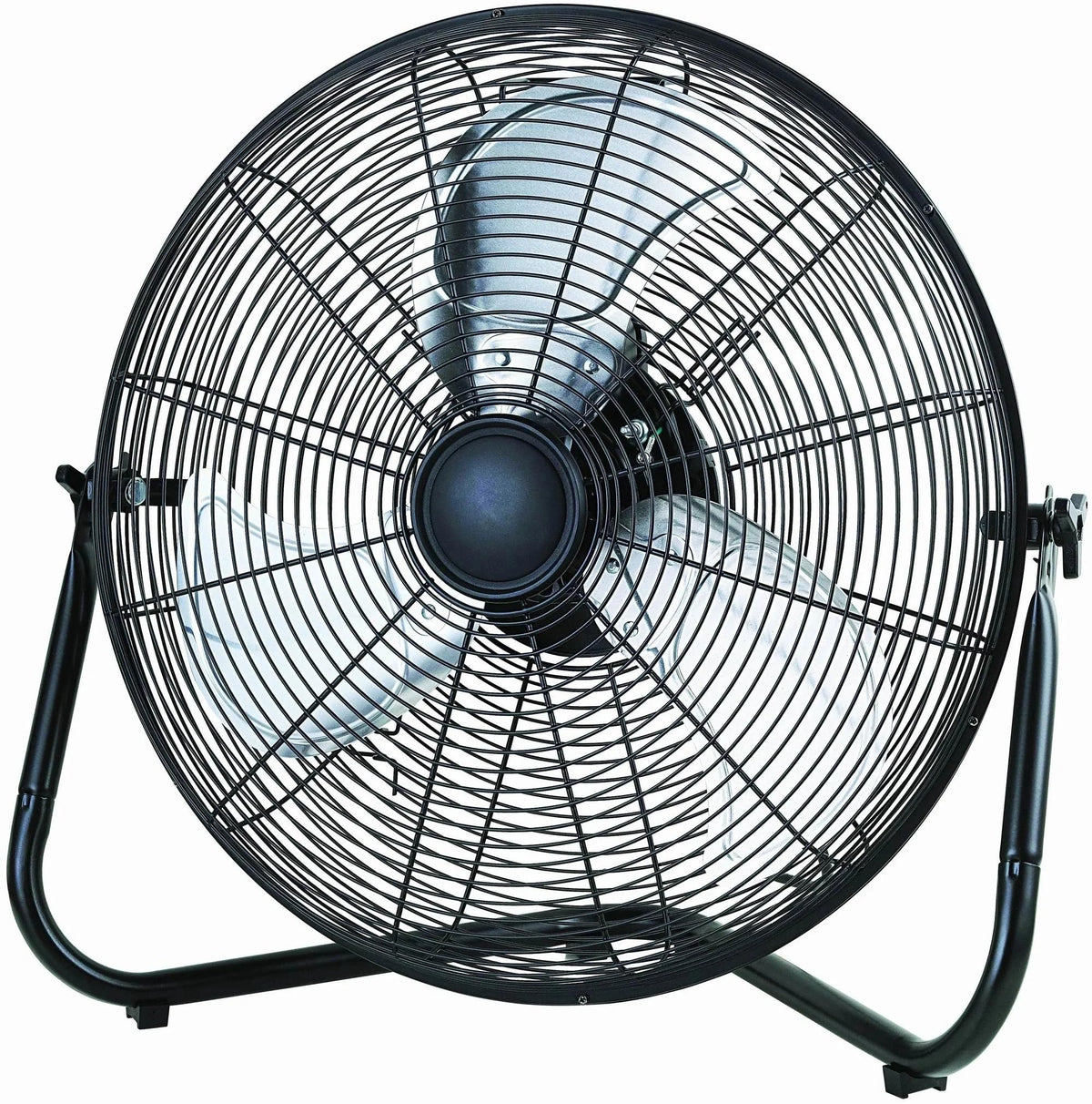 20" 3-Speed Tiltable Black Steel Floor Fan G256